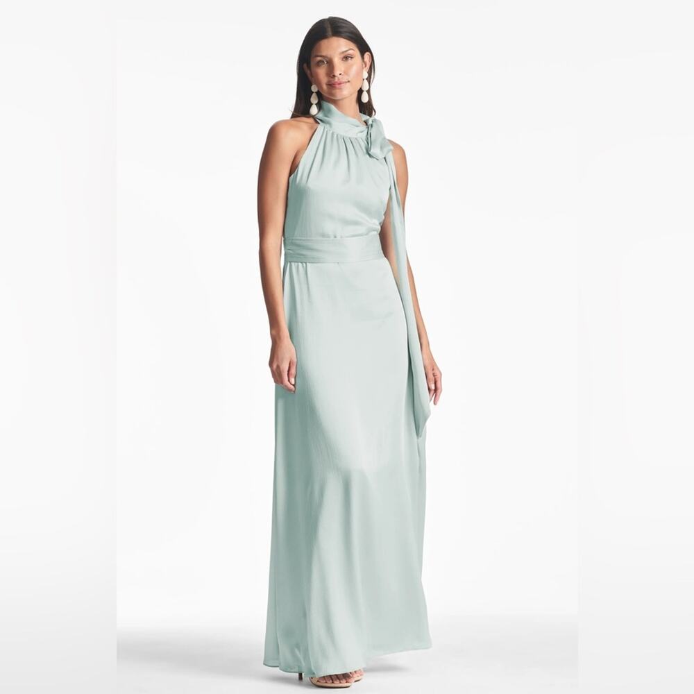 Sachin and Babi Halter Maxi Gown Dress Size 14 Bridesmaid - Sale